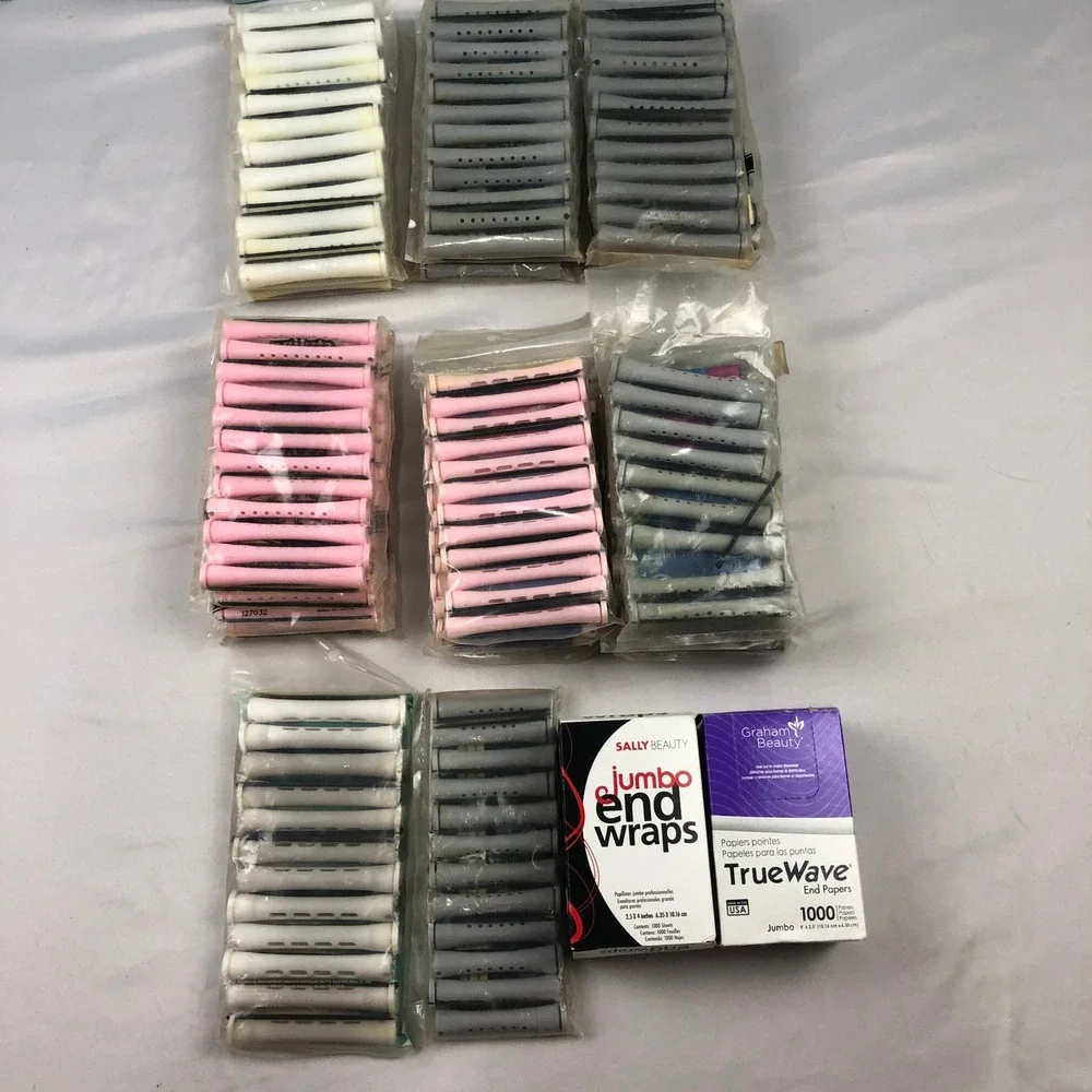 Professional Perm Rod Lot 250+ Scalpmaster SalonCare StylingEssentials End Wraps